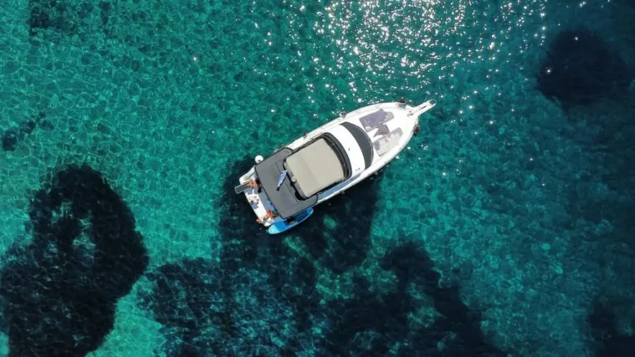 Sofia K, a Carver 356, on open water